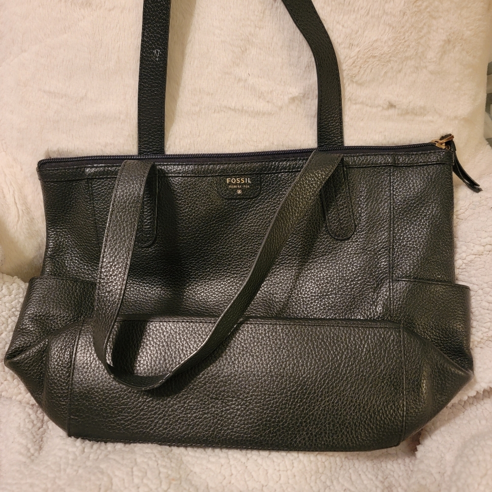 Fossil satchel tote